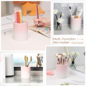 ComSaf Ceramic Pen Holder Minimalist Pencil Holder for Desk Home Office Decor Cute Pencil Cup for Kid Gift Classroom School Desk Organization