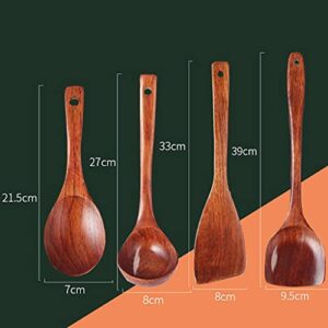 Spoon Wooden Spoons for Cooking Salad Fork Long Handle Utensils Set Suit Non-stick Pan Kitchen Tool