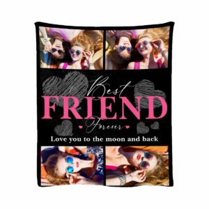 Newcos Personalized Fleece Throw Blankets Best Friends Ever Blanket for Bedding Sofa Living Room, Birthday Gifts for Best Friends Sisters Women 30"x40"