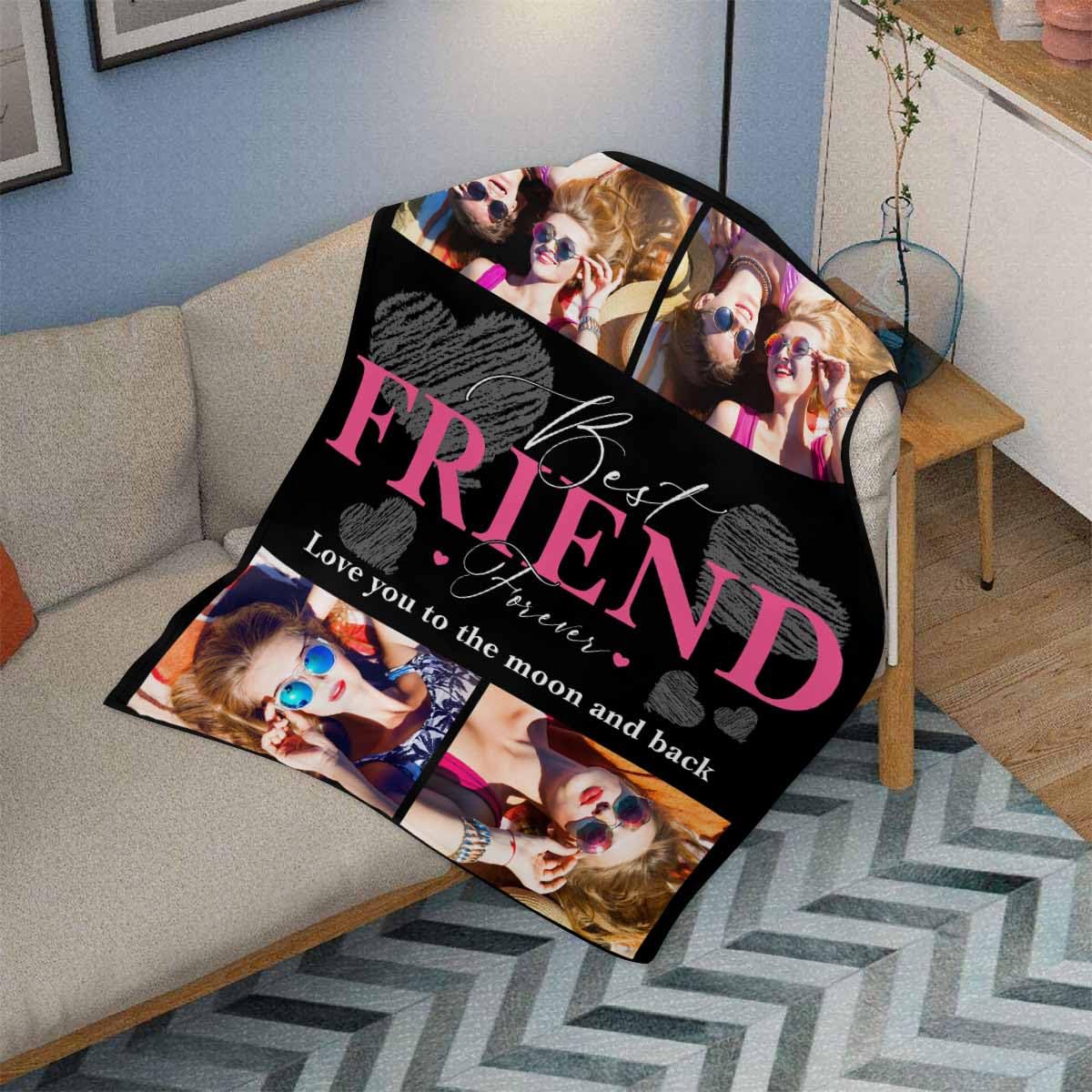 Newcos Personalized Fleece Throw Blankets Best Friends Ever Blanket for Bedding Sofa Living Room, Birthday Gifts for Best Friends Sisters Women 30"x40"