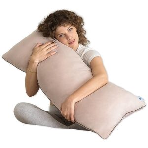 pharmedoc body pillow, pregnancy pillow, side sleeper pillow, body pillow for adults, memory foam pillow, mocha