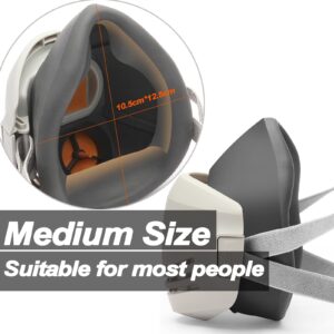 Reusable Respirator Mask Lightweight Portable to Protection Against Dust, Fumes, Asbestos, Particles