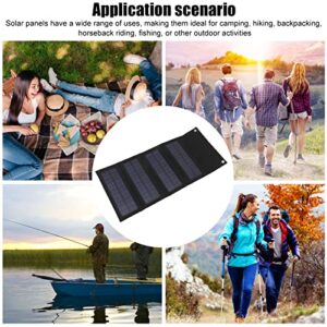 40W Portable Solar Phone Charger, USB Foldable Solar Charger with 4 Solar Panels, Fast Bank for Smartphones, Tablets, Camping Hiking Backpacking Horseback