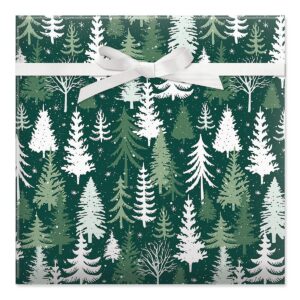 current holiday forest christmas rolled wrapping paper - premium jumbo 23-inch x 32-foot gift wrap roll, 61 square feet total