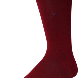 Tommy Hilfiger Men's Dress Socks - Classic Comfort Crew Sock (10 Pack), Size 7-12, Burgundy Assorted