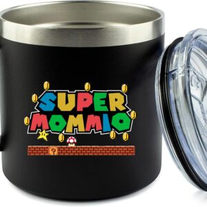 YACO STORE 14oz Mug- Super Mommio | Gifts for Mom for Christmas Mom Birthday Gift - Mom Gifts from Daughter Son - Birthday Gifts for Mom - Mom To Be Gifts - Best Mom Ever Gifts -New Mom Gifts