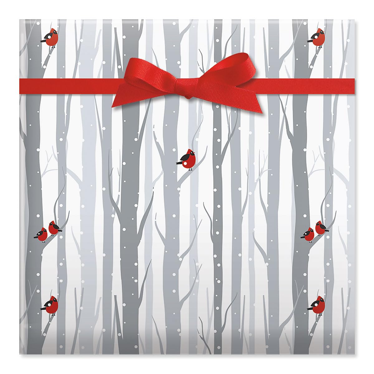 Current Forest Friends Silver Christmas Rolled Wrapping Paper - Premium Jumbo 23-Inch x 32-Foot Gift Wrap Roll, 61 Square Feet Total