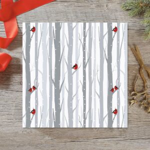 Current Forest Friends Silver Christmas Rolled Wrapping Paper - Premium Jumbo 23-Inch x 32-Foot Gift Wrap Roll, 61 Square Feet Total