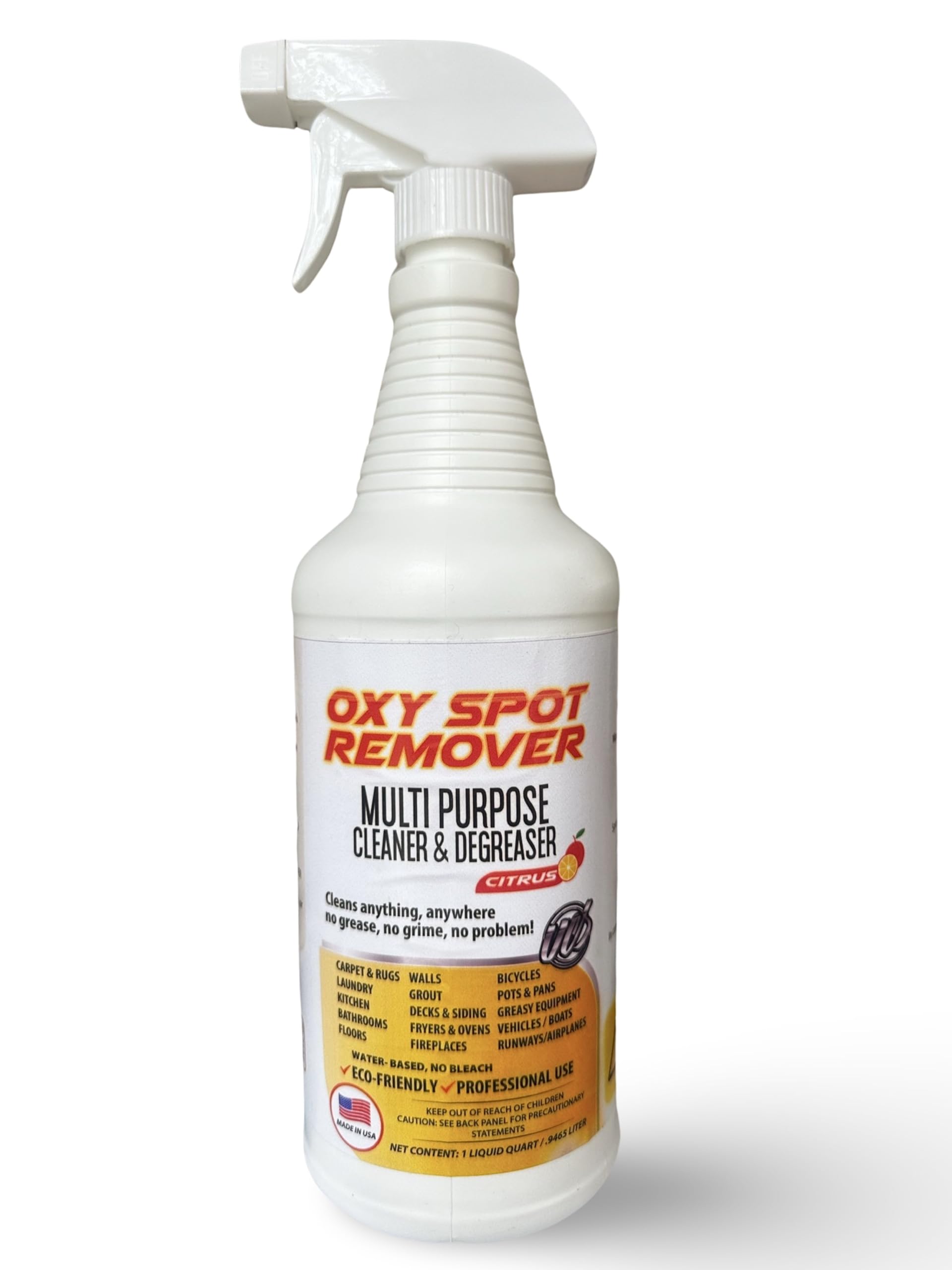 UCS Oxy Spot Remover All Purpose Cleaner & Degreaser Spray 32 oz - Stain Remover for Carpets, Upholstery, Laundry, and More - It Just Works New Presentation.