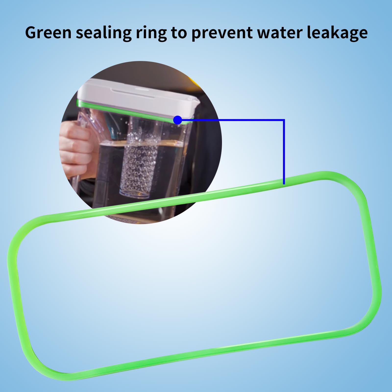 Sealing Ring Compatible with Samsung DA97-17395A Refrigerator Water Reservoir (Green)