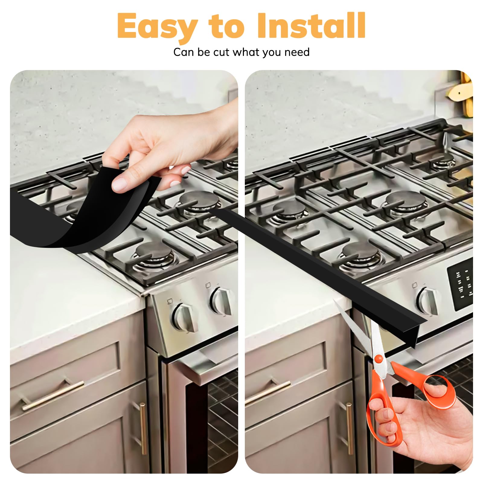 Stove Cover Gas Stove Top Protectors for Samsung Gas Range With 2 Pcs Gap Covers - Reusable Oven Stove Liners Mat Stove Non-Stick Washable Gas Stove Liners to Keep Stove Clean