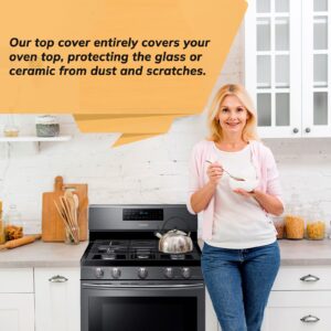 Stove Cover Gas Stove Top Protectors for Samsung Gas Range With 2 Pcs Gap Covers - Reusable Oven Stove Liners Mat Stove Non-Stick Washable Gas Stove Liners to Keep Stove Clean