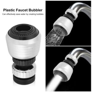 360° Adjustable Faucet Bubbler Water Filter Pressurized Water Saving Faucet Aerator 2 Modes Tap Aerator Filter Faucet Sprayer Attachment for Kitchen and Bathroom(1 pack)