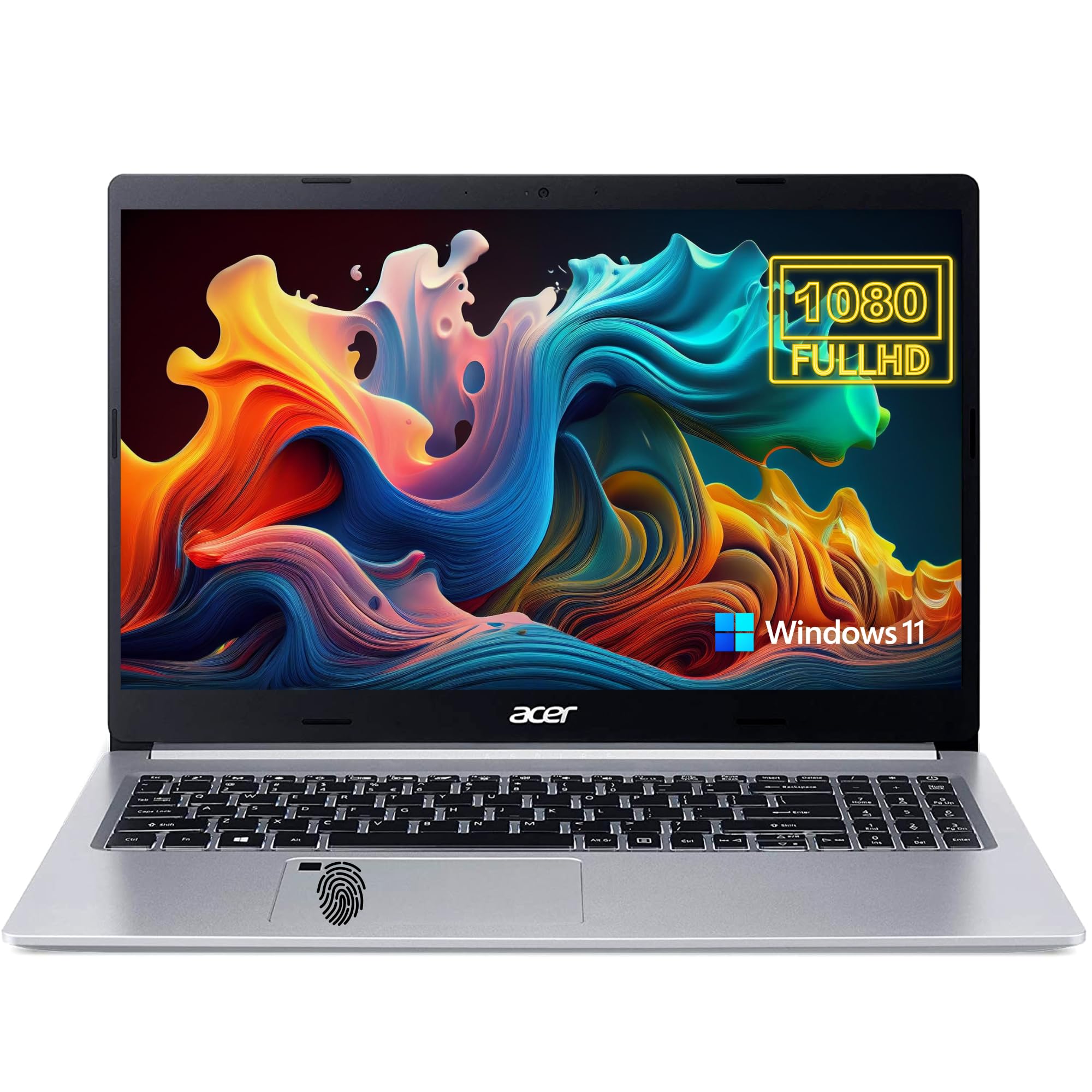 acer Aspire 5 Laptop, AMD Ryzen 3 5300U Quad-Core Processor, 15.6" FHD IPS Display, 20 GB DDR4 RAM, 1 TB PCIe SSD, HDMI, Fingerprint, Wi-Fi 6, Backlit Keyboard, Windows 11 Home S Mode