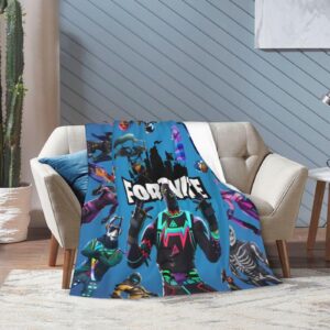 Game Blanket Cartoon Throw Blanket Ultra-Soft Blanket for Couch Bed Living Room Bedroom Car 50"X40"