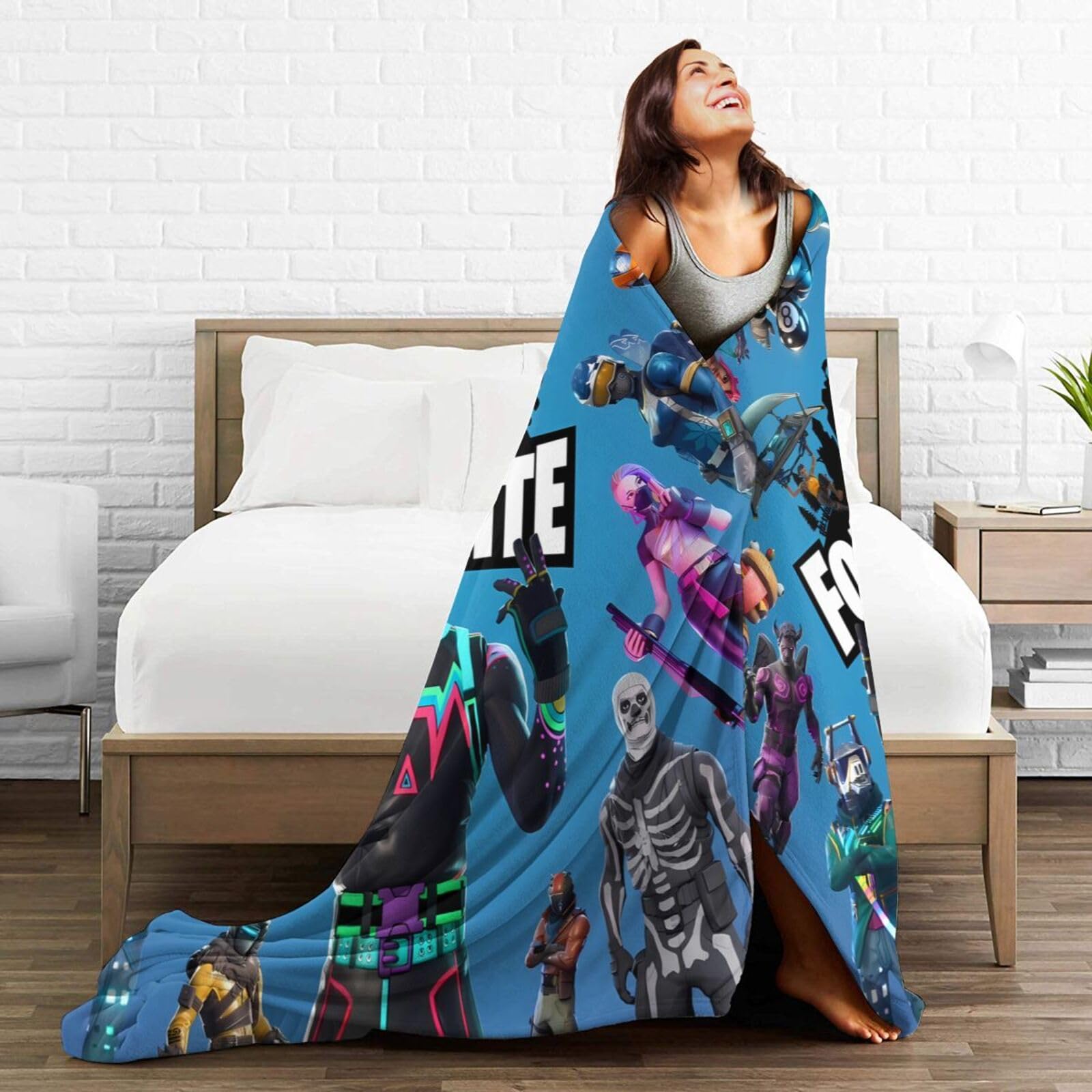 Game Blanket Cartoon Throw Blanket Ultra-Soft Blanket for Couch Bed Living Room Bedroom Car 50"X40"