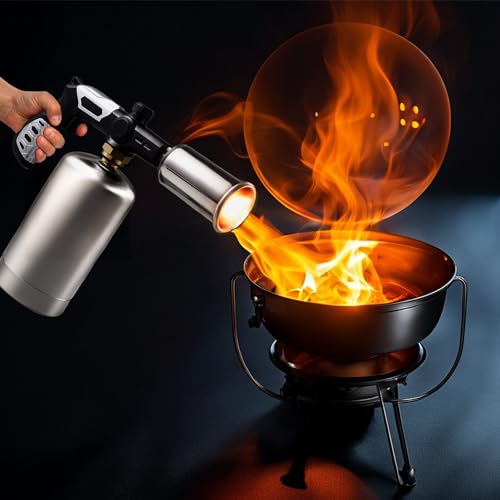 Amor En Casa Powerful Cooking Propane Torch, Charcoal Torch Lighter, Grill Flame Thrower for Sous Vide Charcoal Torch Lighter BBQ Searing Steak,Creme Brulee,Christmas Gifts - Propane Tank Not Included