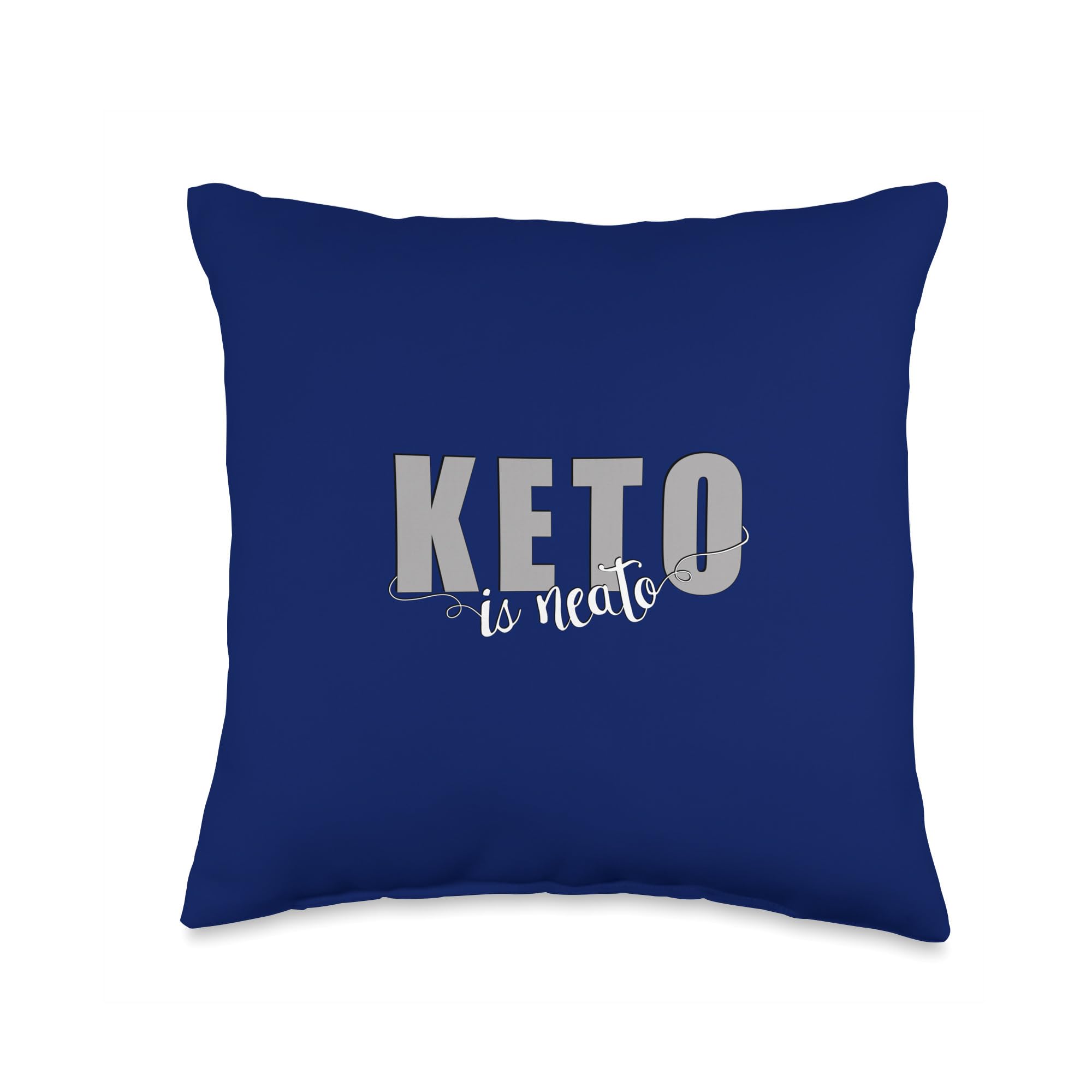 KETO Life by Spot & Tiger Neato Awesome Keto Ketogenic Low-Carb Lifestyle Fav Throw Pillow, 16x16, Multicolor