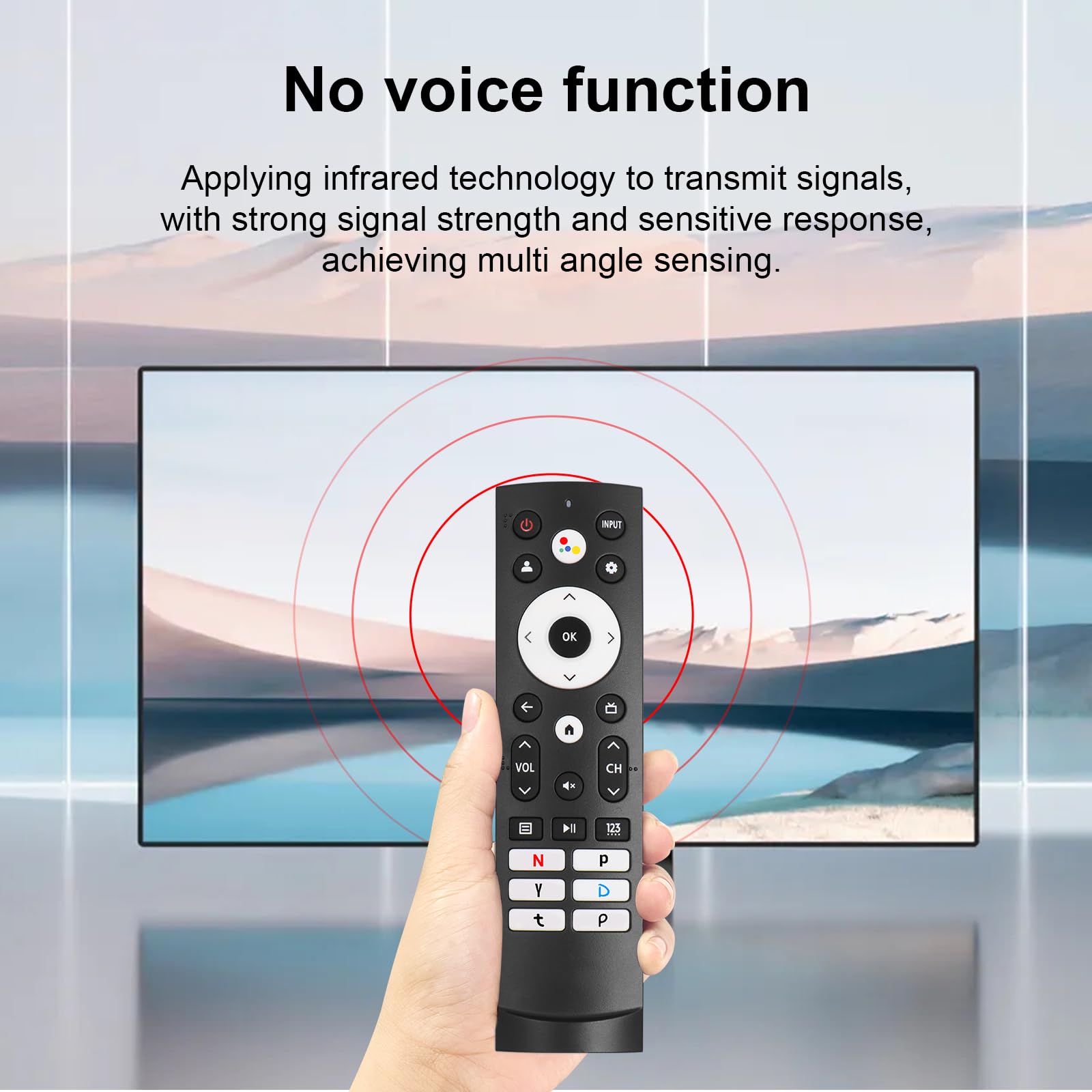 Replacement ERF3M90H Remote Control for Hisense Smart TV Model 43A6H 50A6H 55A6H 65A6H 75A6H 55U8K 50U6H 55U6H 65U6H 75U6H 65U8H 75U8H (No Voice)