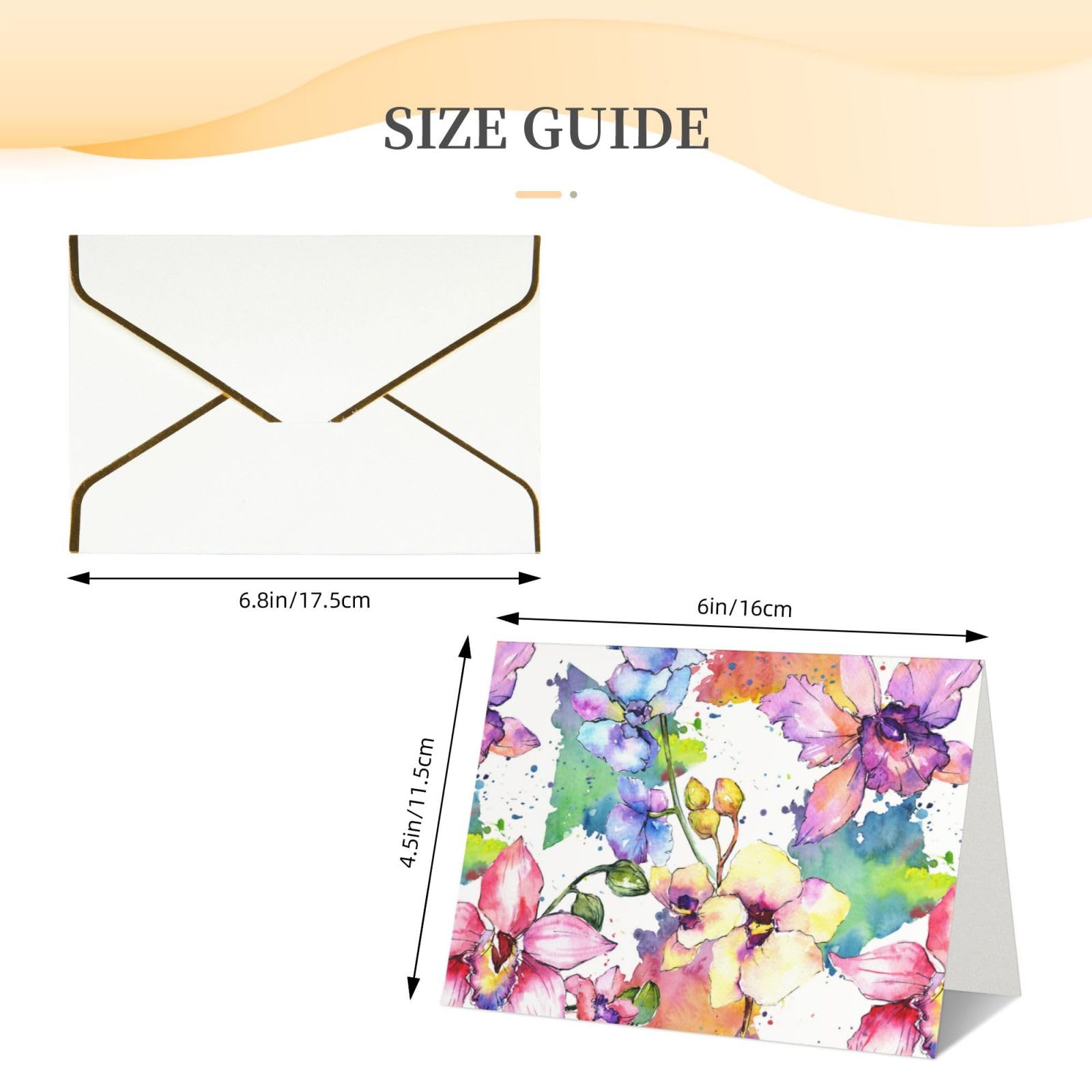 PAILON Watercolor Floral Thank You Cards With Envelopes, Blank Greeting Note Cards With Envelopes Blank Inside, Funny Birthday Cards For Women Men, Thank You Card For Wedding Business,Graduation