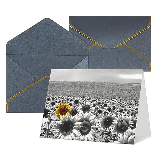 Sunflowers Vintage Floral Thank You Cards With Envelopes, Blank Greeting Note Cards With Envelopes Blank Inside, Funny Birthday Cards For Women Men, Thank You Card For Wedding Business,Graduation