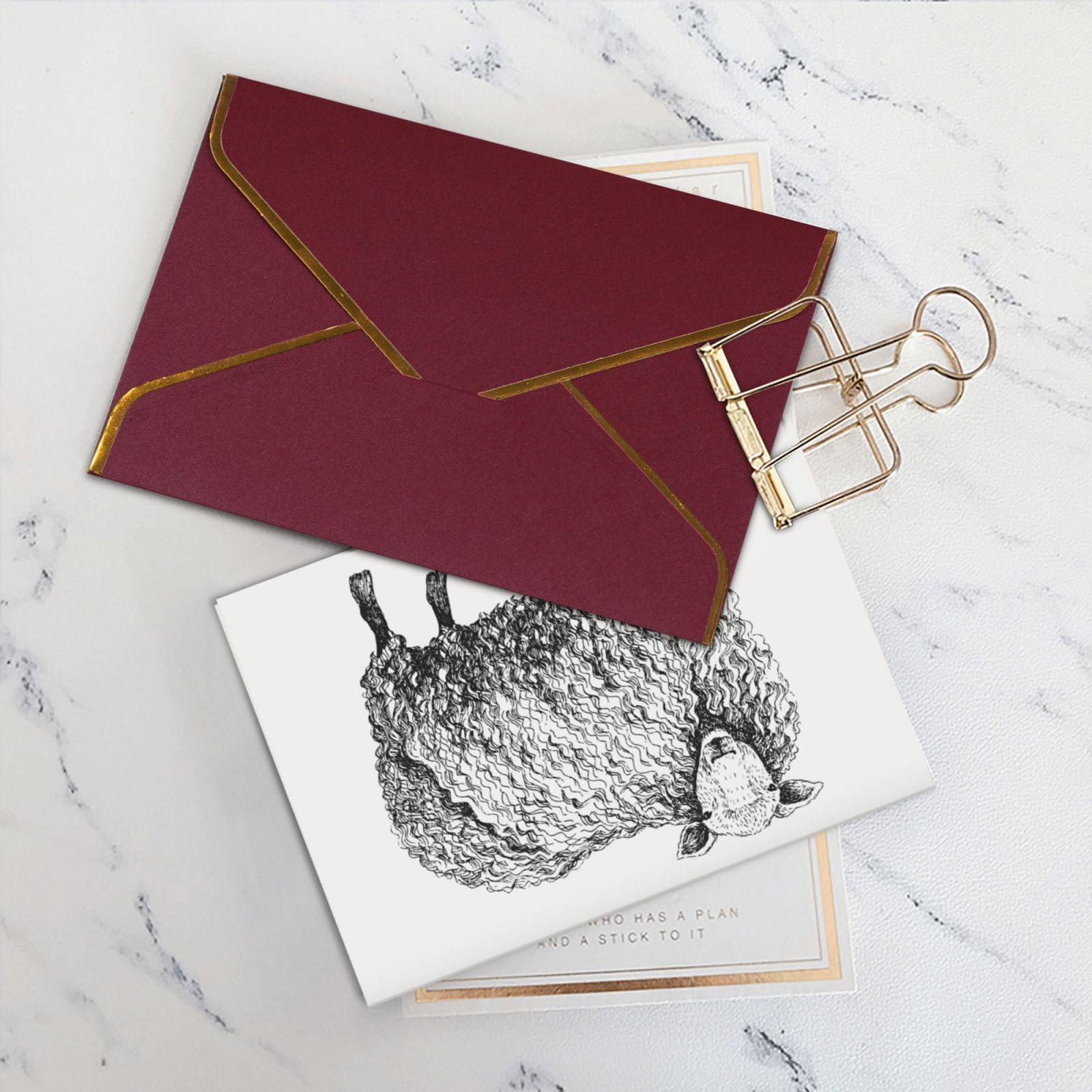 Vintage Sketch Sheep Alpaca Thank You Cards With Envelopes, Blank Greeting Note Cards With Envelopes Blank Inside, Funny Birthday Cards For Women Men, Thank You Card For Wedding Business,Graduation