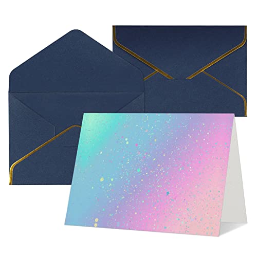 PAILON rainbow background Thank You Cards With Envelopes, Blank Greeting Note Cards With Envelopes Blank Inside, Funny Birthday Cards For Women Men, Thank You Card For Wedding Business,Graduation