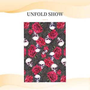 PAILON Skulls Rose Flowers Thank You Cards With Envelopes, Blank Greeting Note Cards With Envelopes Blank Inside, Funny Birthday Cards For Women Men, Thank You Card For Wedding Business,Graduation