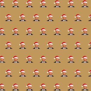 ZIGFRUIT 10 Sheets Funny Trump Christmas Holidays Wrapping Paper Roll for Gifts 17”x27.5” Per Sheet（10 Sheets in A Roll Not Folded Sheets）