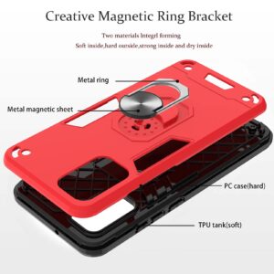 Compatible with Samsung Galaxy A40 Case Cover,Built-in Ring Magnetic Kickstand Compatible with Samsung Galaxy A40 SM-A405 Case 2 in 1 Shockproof Phone Case Cover Black