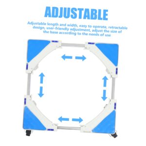 ADOCARN Shelf Frniture Moving Adjustable Base for Washer Fridge Stand Base Kitchen Appliance Movable Base Adjustable Washing Machine Stand Braces White Plastic Electrical Appliance Chassis