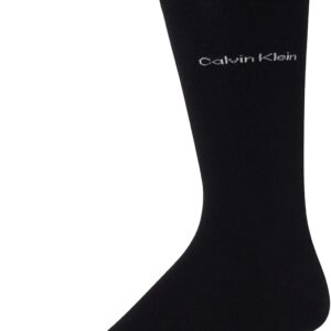 Calvin Klein Men's Dress Socks - Luxury and Egyptian Cotton Blend Dress Socks (2 Pair), Size 7-12, Solid Black