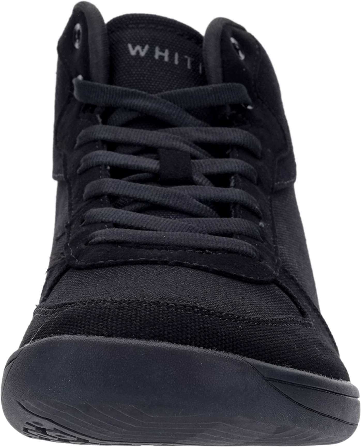 WHITIN Men's Wide Toe Box Canvas Minimalist Barefoot Shoes Width Zero Drop Minimus Sneaker Male Size 12 Athletic Workout Walking Minimal All Black 46