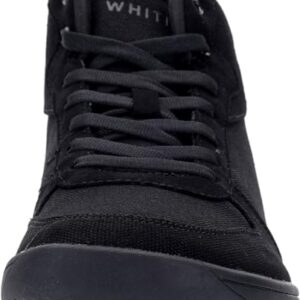 WHITIN Men's Wide Toe Box Canvas Minimalist Barefoot Shoes Width Zero Drop Minimus Sneaker Male Size 11 Lightweight Trail Minimal Walking All Black 45