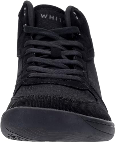 WHITIN Men's Wide Toe Box Canvas Minimalist Barefoot Shoes Width Zero Drop Minimus Sneaker Male Size 11 Lightweight Trail Minimal Walking All Black 45