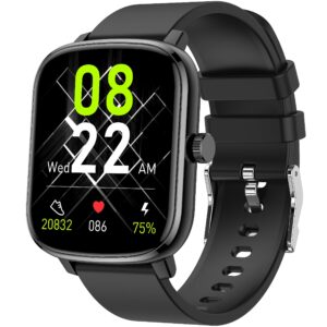 Popglory Smart Watch, 1.69'' Fitness Watch Women Men with Heart Rate, Blood Pressure, Blood Oxygen & Sleep Monitor, 110 Sports Modes Fitness Tracker, Waterproof Pedometer Compatible Android iPhone