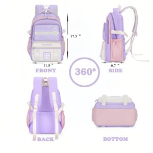 Sopnorm Kawaii Backpack for Girls Cute Aesthetic for School Teen Girls Lightweight Elementary Toddler Bookbag Colorful Kawaii Back Pack