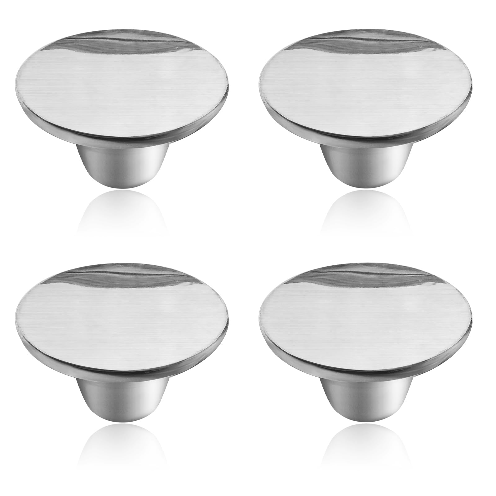 Uenhoy 4 Pcs Dutch Oven Knob Stainless Steel Pan Pot Lid Handle Replacement Knobs for Le Creuset, Aldi, Lodge and Other Enameled Dutch Oven, Silver