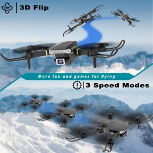 Wipkviey Drone with Camera, 1080P FPV Drone for Adults/Kids, T27 Foldable RC Drone with 3D Flips/Altitude Hold/Gesture Selfie/Waypoint Flight, 2 Batteries and Case, Gifts for Boys/Girls Beginners