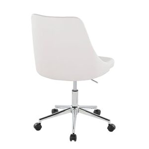 LumiSource Marche Task Chair, Home Office Chair with Wheels, Leather Desk Chair, Computer Chair, Home Office Desk Chair Comfy, Contemporary Desk Chair