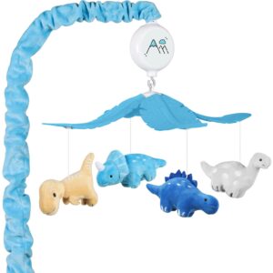 clymene dinosaur baby musical crib mobile - dino mobile for crib with 12 lullabies for baby boys and girls | dinosaur nursery decor