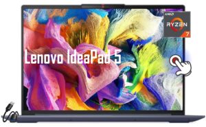 lenovo ideapad slim 5 16" wuxga fhd touch laptop, 8-core amd ryzen 7 7730u, 16gb ram, 512gb ssd, fingerprint reader, fhd webcam, wi-fi 6, windows 11 home, w/hdmi cable