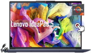 lenovo ideapad slim 5 16" wuxga fhd touch laptop, 8-core amd ryzen 7 7730u, 16gb ram, 1tb ssd, fingerprint reader, fhd webcam, wi-fi 6, windows 11 home, w/hdmi cable