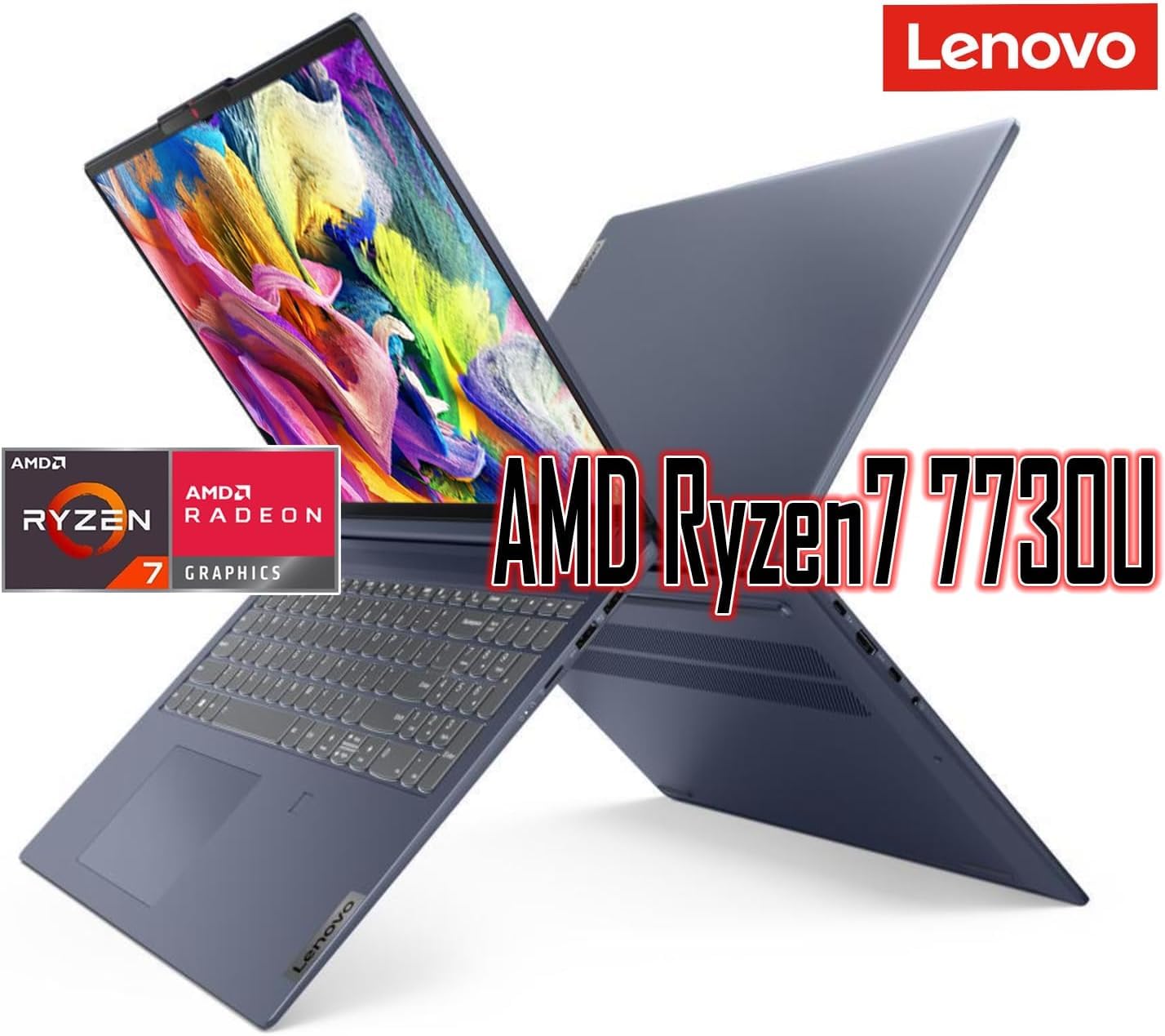 Lenovo IdeaPad Slim 5 16" WUXGA FHD Touch Laptop, 8-Core AMD Ryzen 7 7730U, 16GB RAM, 1TB SSD, Fingerprint Reader, FHD Webcam, Wi-Fi 6, Windows 11 Home, w/HDMI Cable