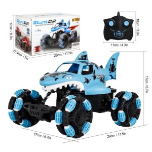 KULARIWORLD Remote Control Shark Monster Truck All-Terrain Toy Remote Control Car Vehicle, 2.4 GHz,1:14 Scale, Off Road Rechargeable RC Car Kids Toys for Boys and Girls Ages 6 and up