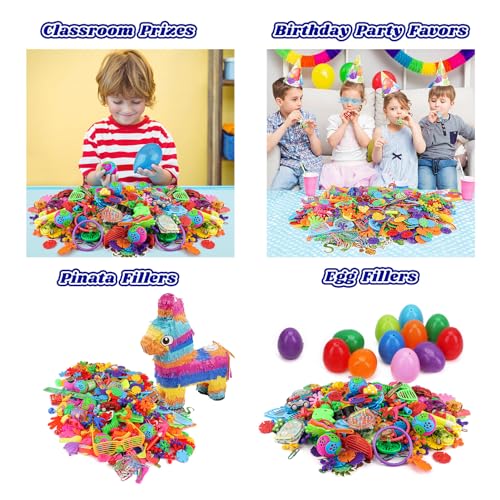 Amy&Benton 800PCS Classroom Treasure Box Prizes Kids Birthday Party Favors Goody Bag Fillers Kid Carnival Prizes Box Toys Assortment Treasure Chest Toys Assorted Pinata Filler