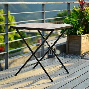 Outdoor table and chairs,patio table and chairs,patio 3-Piece Steel Foldable Bistro Set,Suitable for balcony terrace garden bistro restaurant barcamping and dining parties,4 colors available ( Color :