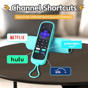 Replacement Remote Controls for Roku TV with Soft Protective Case,Compatible with TCL, Hisense, Onn, Sharp, Element, Westinghouse, and Philips Roku Series Smart TVs【Not for Roku Stick】【Pack of 2】