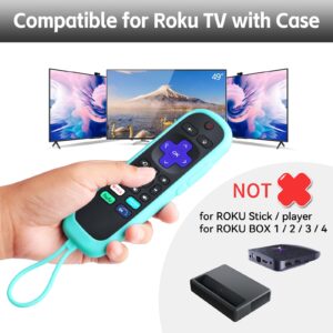 Replacement Remote Controls for Roku TV with Soft Protective Case,Compatible with TCL, Hisense, Onn, Sharp, Element, Westinghouse, and Philips Roku Series Smart TVs【Not for Roku Stick】【Pack of 2】