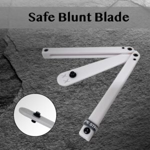 Foldable Plastic Tool, Sturdy and Lightweight, Excellent Balance, Practice Tool for Beginners (White)